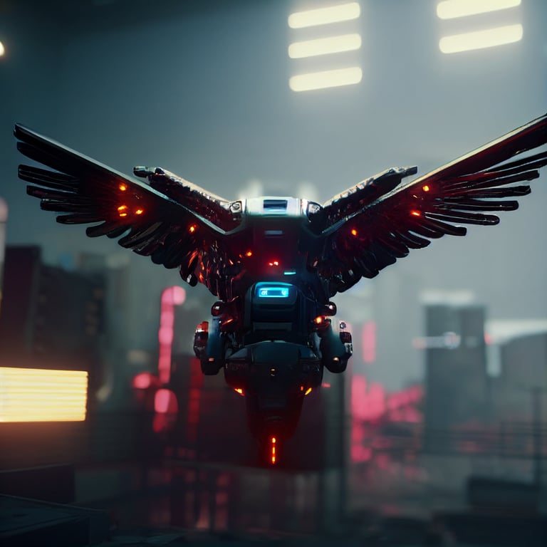 prompthunt: eagle robot drone, cyberpunk 2077, highly detailed, unreal  engine