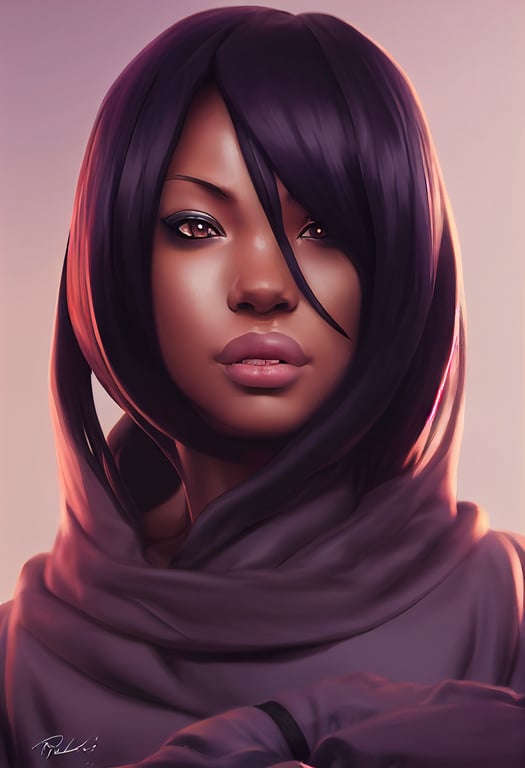 prompthunt realistic portrait of Yoruichi from Bleach. by Irakli Nadar