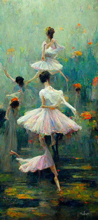 prompthunt: ballet class in the style of Claude Monet