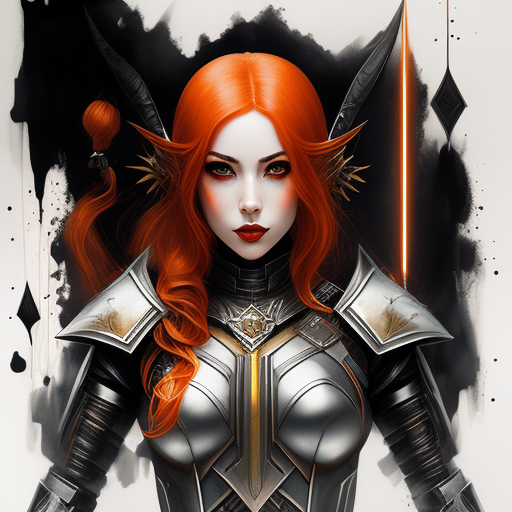 utilized-fly97: dark orange hair, woman, pale skin, elf, war hammer ...