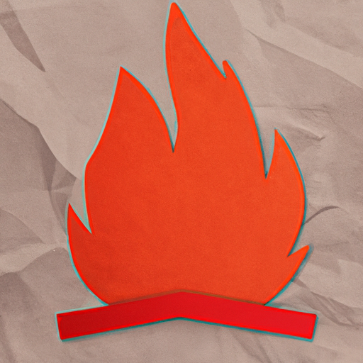 bitfloorsghost a campfire made of construction paper