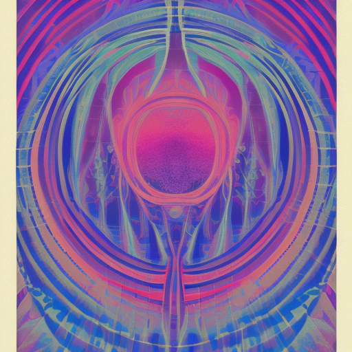 purple blue and red, Psychedelic, Poster, Three colors, Lithograph