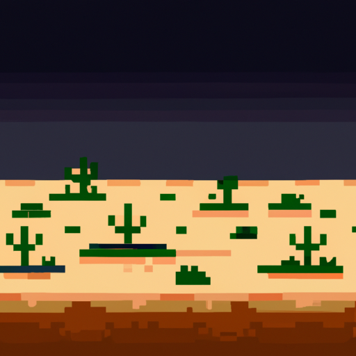 bitfloorsghost: pixelated desert scene