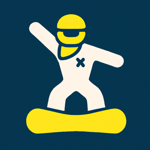 mikewu: a yellow snowboarder on a blue background