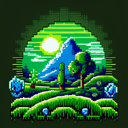 Sonic Green Hill, 32-bit pixel art, Pixelsprite, Aseprite, SNES style, --v 4