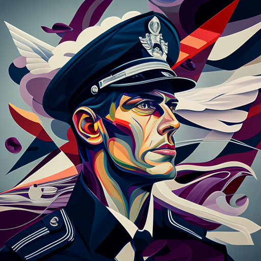 an american navy officer, Pop art, Painting, Tomek Setowski, Behance contest winner, Wyndham Lewis, --v 4