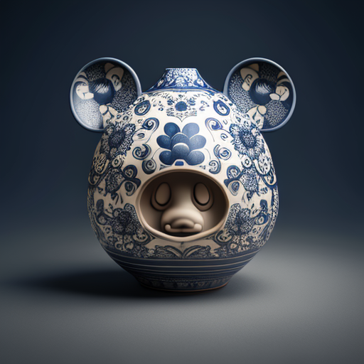 PromptPa A vase shaped like Micky Mouse’s head