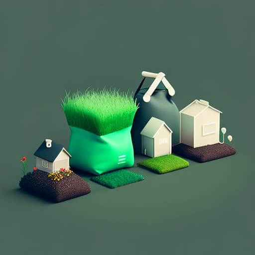 ryanbrown Bags of grass seed with bags of synthetic fertilizer and