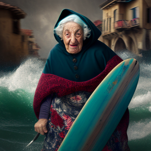 danielexposito: italian nonna surfing tsunami