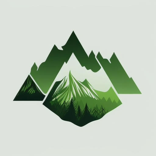 letter gm triangle green mountain line logo vector Stock Vector