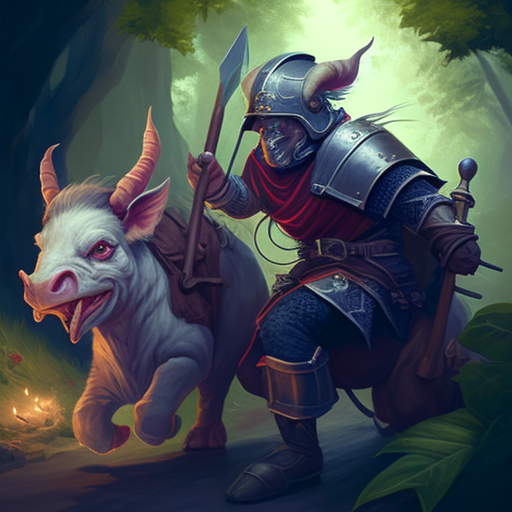 sandcrawlermusk: d&d character adventurer gnome knight charging an ...