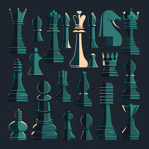 Chess Pieces Printable Clipart, Chess Pieces Vector Image, Chess