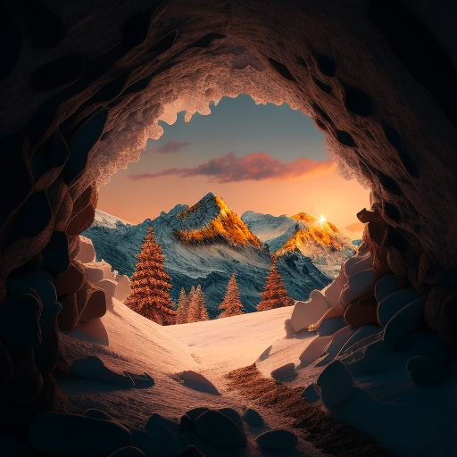 jasonmarkow Mountain landscape at sunset with pine trees covered in