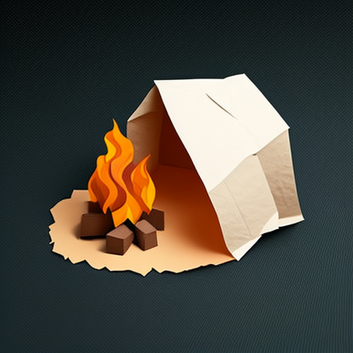 bitfloorsghost a campfire made of construction paper