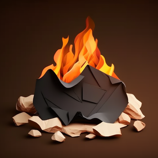 bitfloorsghost a campfire made of construction paper