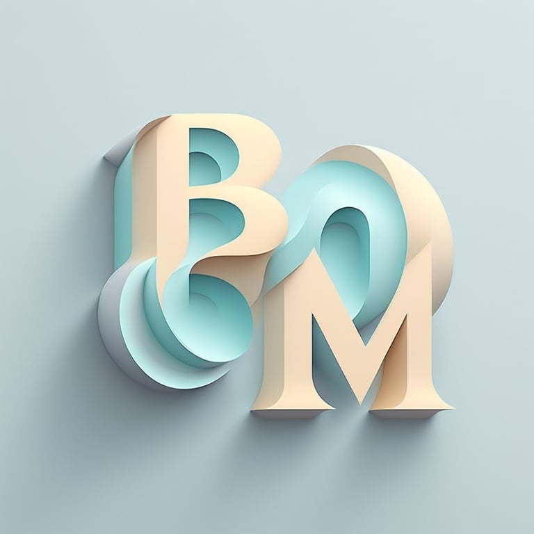 brianmead The letters "BM" as a minimalist, simplistic logo. Hyper