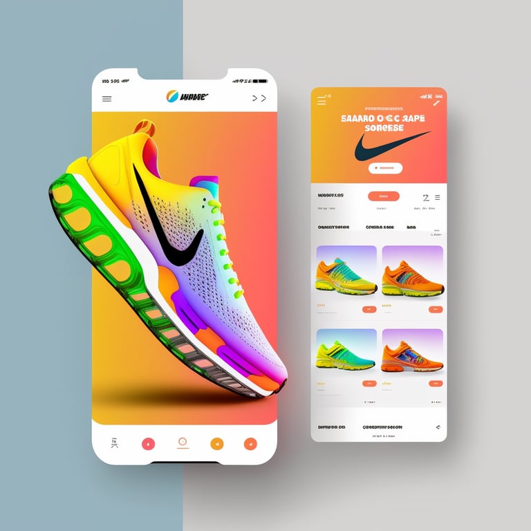 jedo: E-commerce store colorful Nike shoes