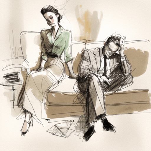 512px x 512px - bitfloorsghost: a man and woman dressed formally sleeping on the couch in a  messy room