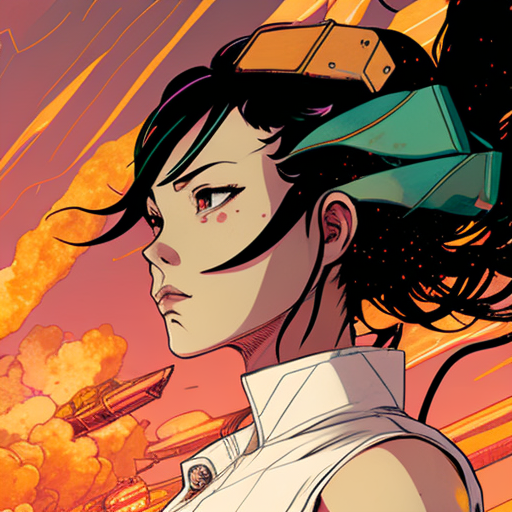 doriadar: a close up of an angry, displeased young space girl, with dark  hair, inspired by Moebius, trending on pixiv, space art, background jet  ground radio, woman with freckles, rugged ship captain,
