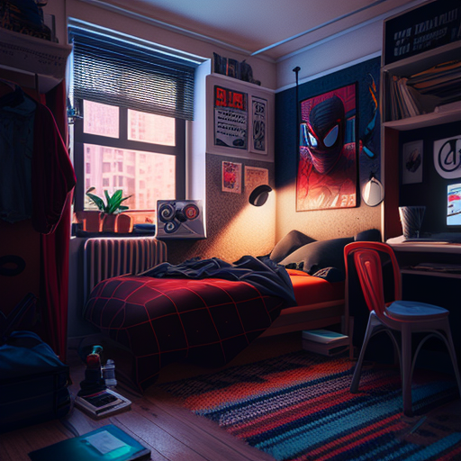 zeiruu: Bedroom of Miles Morales Spiderman