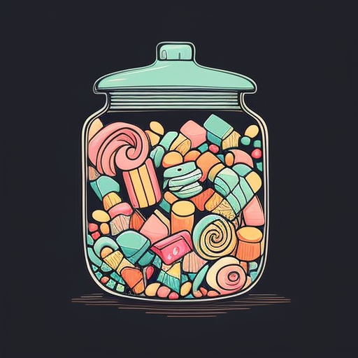 tornzebra342 candy jar full of candies