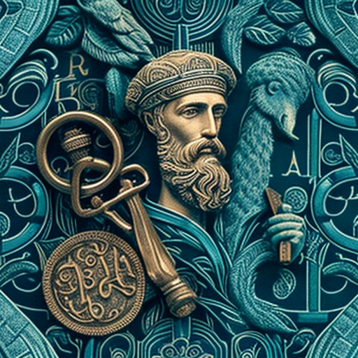 jamesharrison: Hermes with a beard and keys and his caduceus
