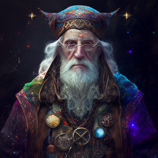 A wise astrological wizard and consultant, --v 4