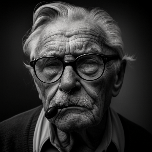 daverushton older man with round glasses and a cigar frowning in pain