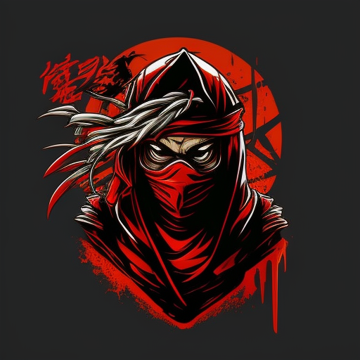 gabewallace Ninja skull logo, vector, Logo mark, Japanese, minimalist