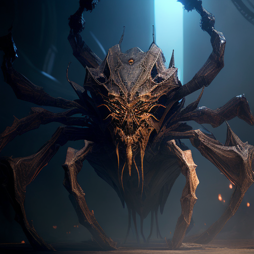 Elden Ring boss, giant spider, unreal engine, video game, --v 4