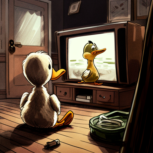 ahmednabil: A scene from a duck-themed animation version of the show  