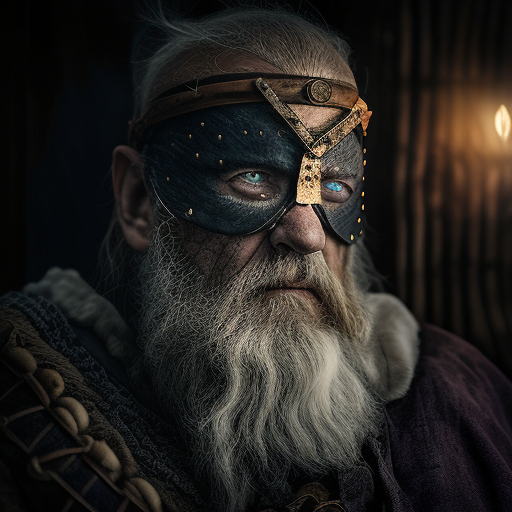 goldshirtkid An old viking man with an eye patch