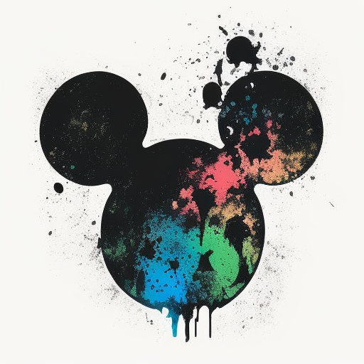 Splatter Paint Mickey Mouse