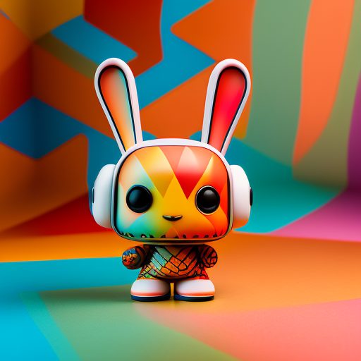 wei: a cute colourful rabbit