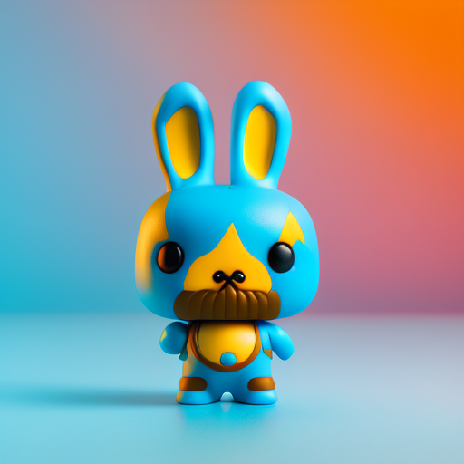 wei: a cute colourful rabbit