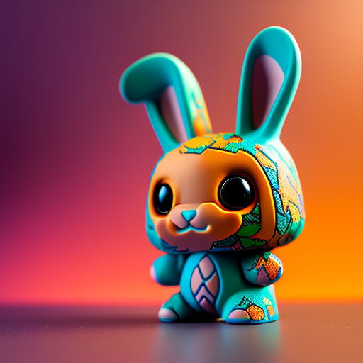 wei: a cute colourful rabbit