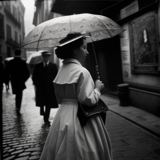 meek-peafowl563: Street photography, woman with umbrella walking in ...