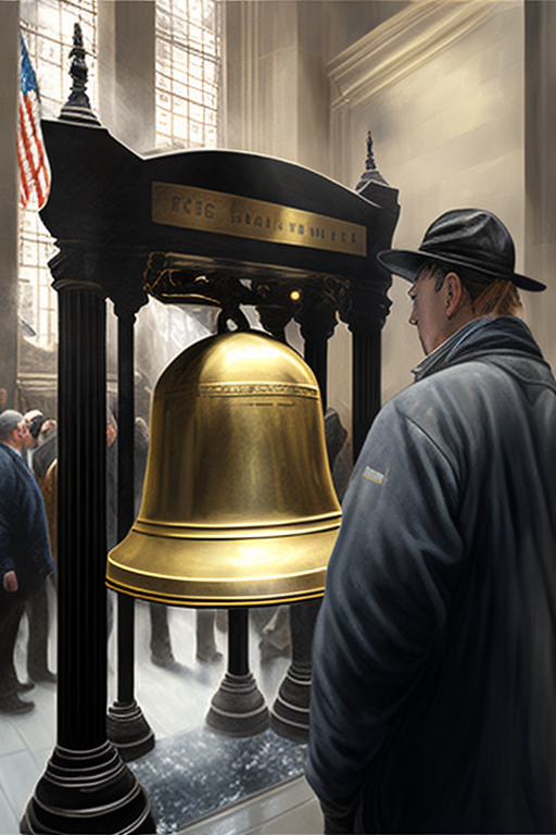 aoisenju ny stock exchange bell ringing, realistic