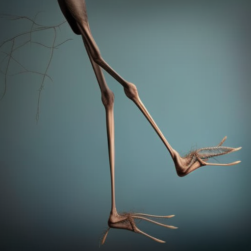 maxkemp: A twig with skinny legs and large feet,