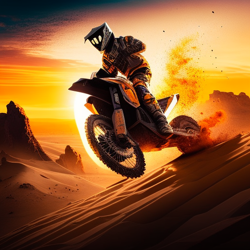 itaykomorovski: ktm motorcycle in the desert with a crazy rider on the  sunset
