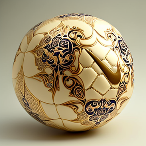 kémil: Nike oriental football Ballon for decoration, logo nike, gold,  saphhire, diamonds, and cuir