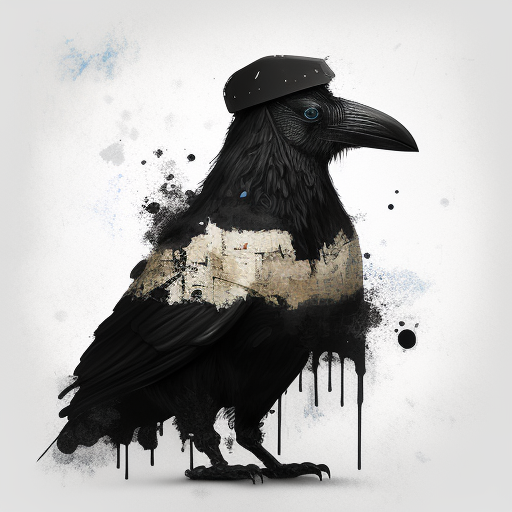 jf: Nordic crow in style of Banksy