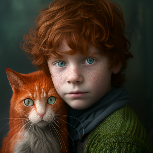 Cat with store red wig
