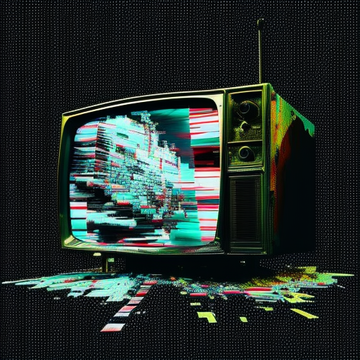 bitfloorsghost a glitchy and distorted tv screen