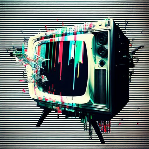 a glitchy and distorted tv screen, static, noise, scrambled, Digital error, Vintage VHS, Glitch art, Glitched, Glitchy, Computer graphics, Mixed media, Distorted