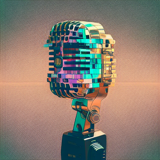 bitfloorsghost a glitchy and distorted microphone, static, noise