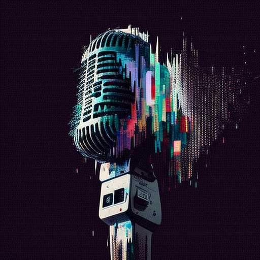bitfloorsghost a glitchy and distorted microphone, static, noise