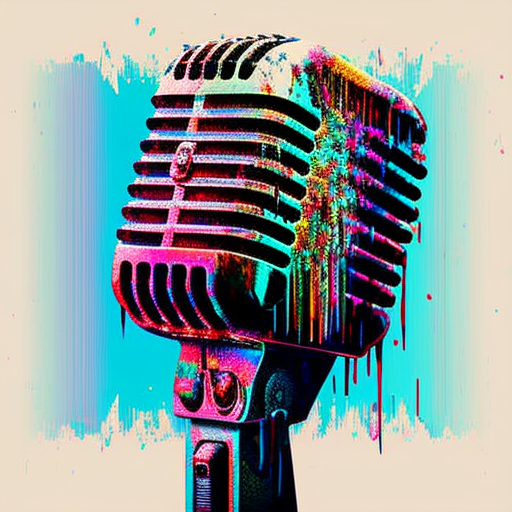 bitfloorsghost a glitchy and distorted microphone, static, noise