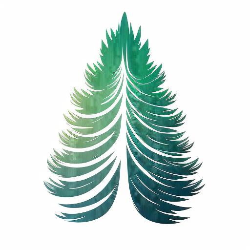 feridunalaçam: a simple abstract illustration of a spruce tree as a company