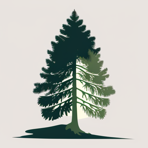 feridunalaçam: a simple abstract illustration of a spruce tree as a company